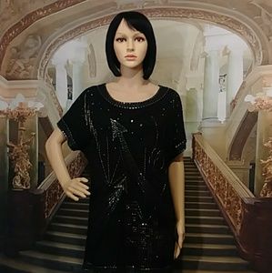 Jimmy Choo black sequin Dress/Top